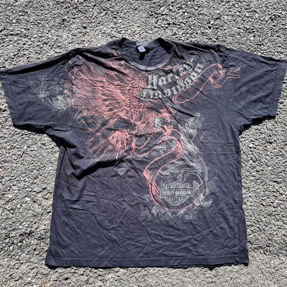 1990s Harley Davidson Graphic AOP shirt size XXL